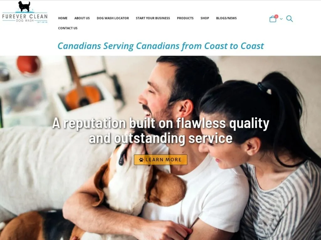 Furever Clean WooCommerce store homepage