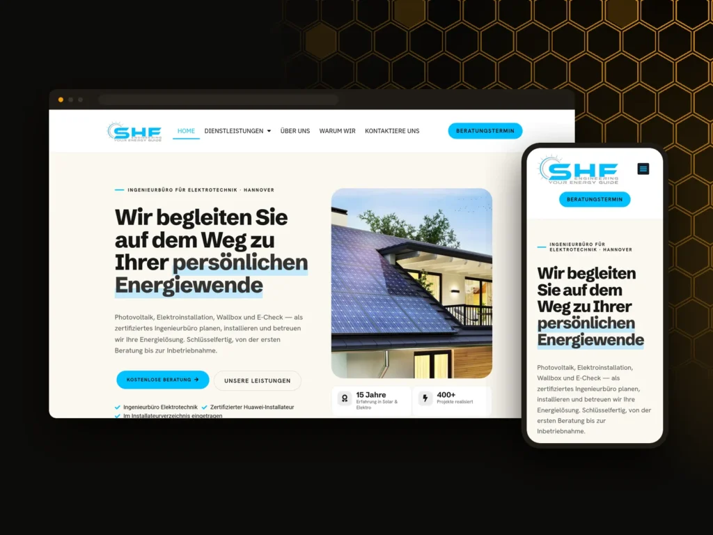 SHF Engineering website
